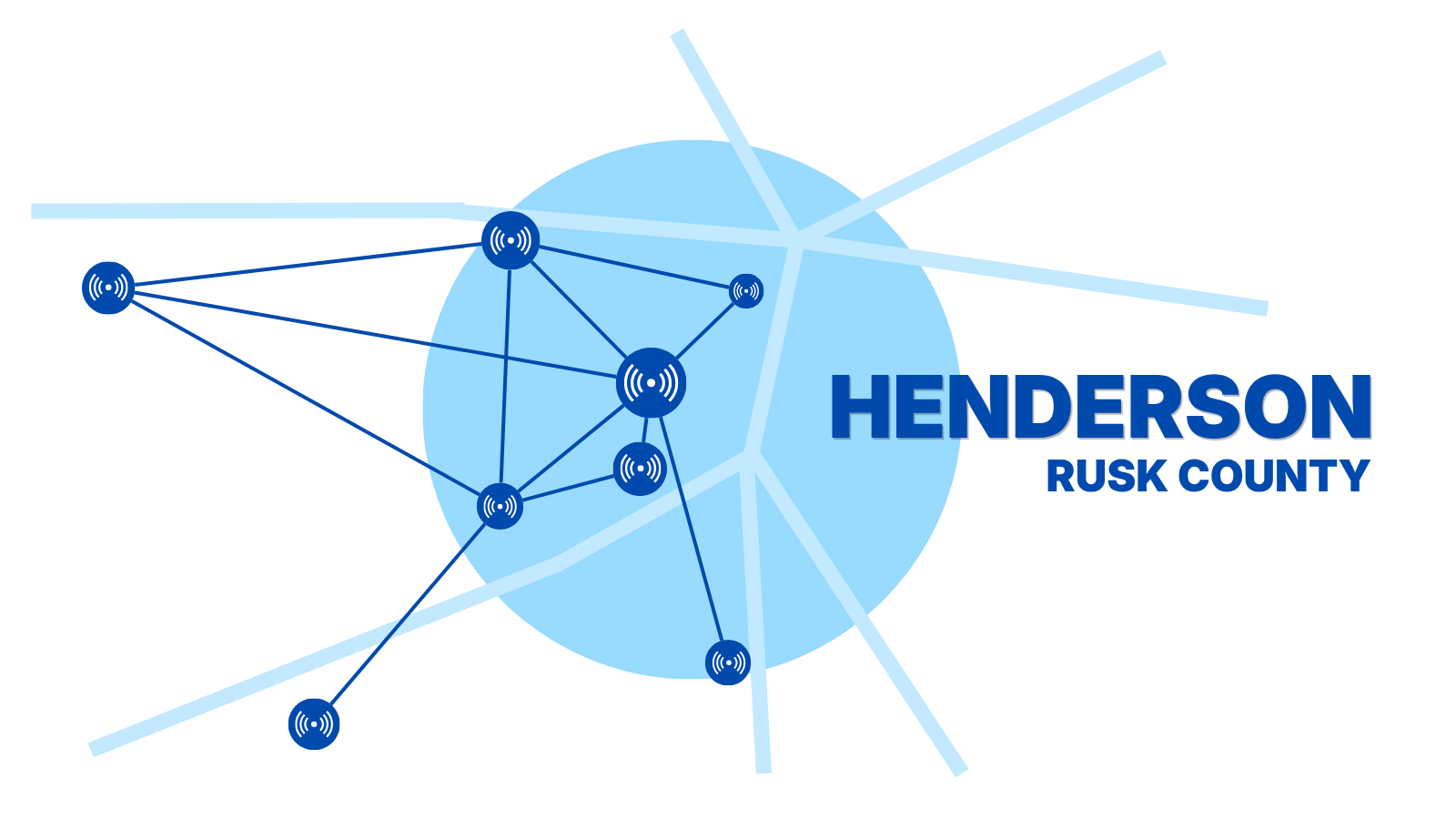 Henderson-centered mesh network graphic